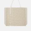 Carel Accessoires>Beige Draagtas Met Monogram En Jacquardweefsel