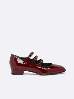 Carel Ballerina'S>Bordeaux Lakleer Mary Janes Ballet Flats