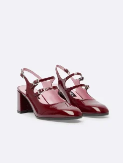 Carel Maria Janes>Bordeaux Lakleren Slingback Mary Janes