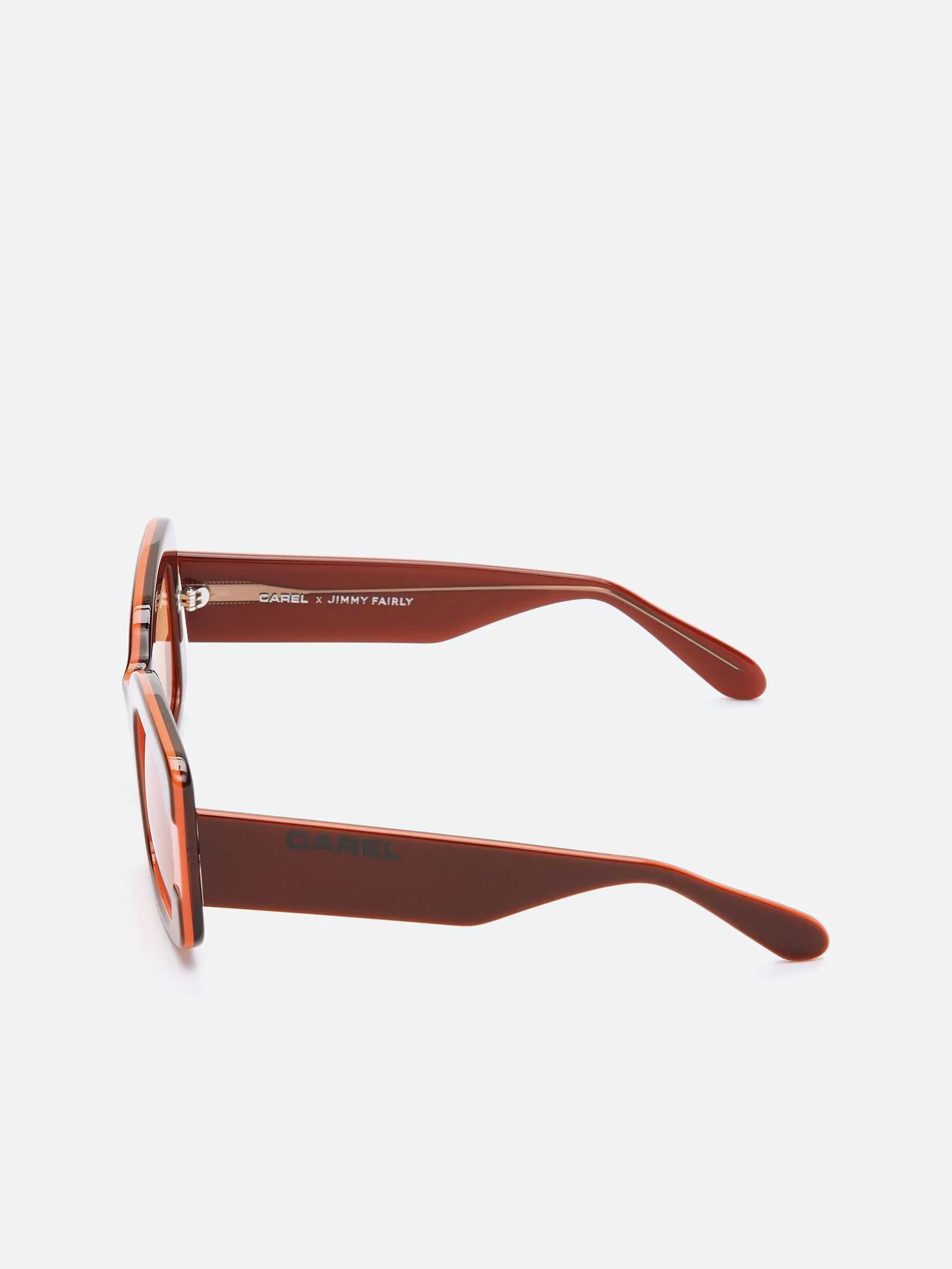Carel Accessoires>Bordeauxrode Acetaat Zonnebril