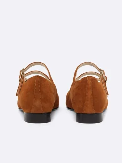 Carel Ballerina'S>Bruin Suede Mary Janes Ballet Flats