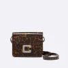 Carel Tassen>Bruine Lakleren Tas Met Luipaardprint