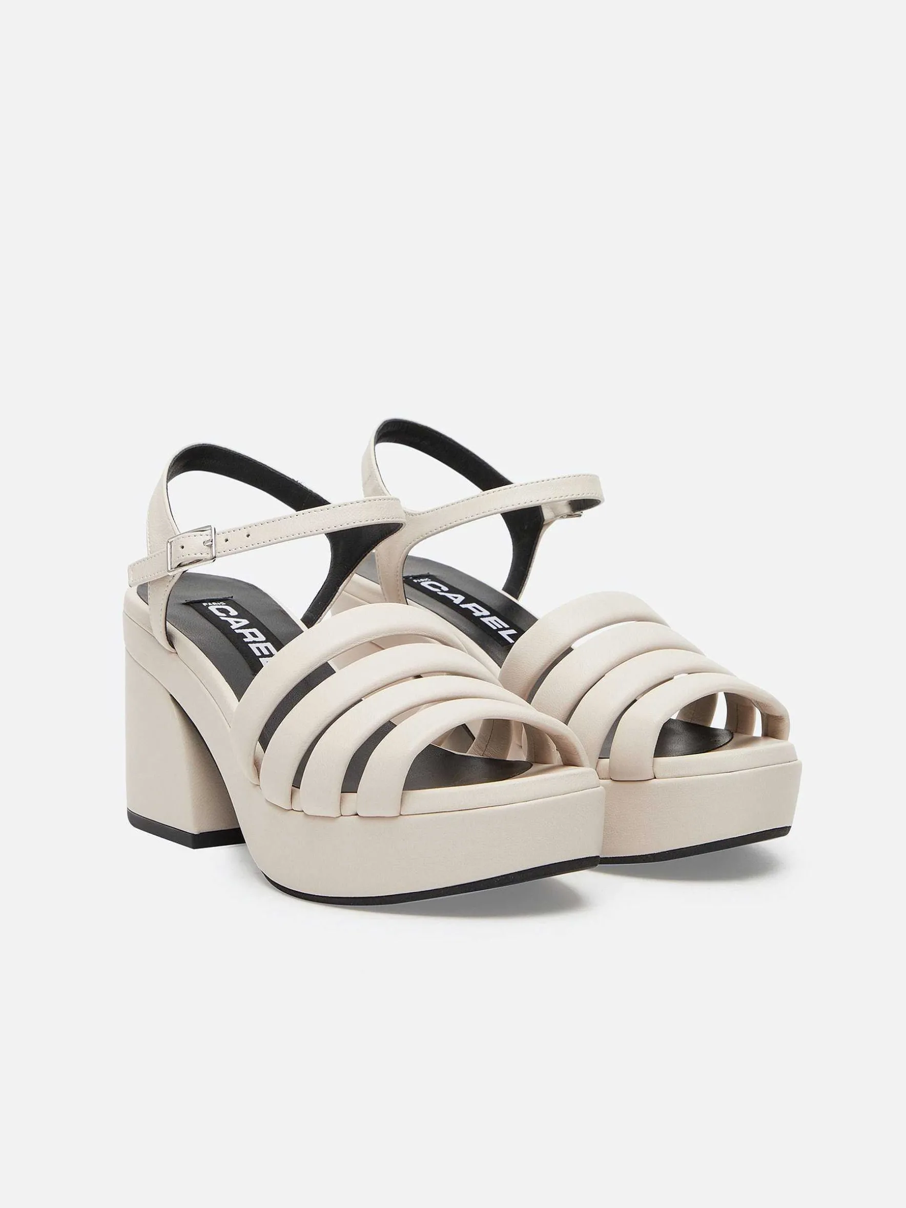Carel Sandalen En Muilezels>Ivoor Lederen Sandalen