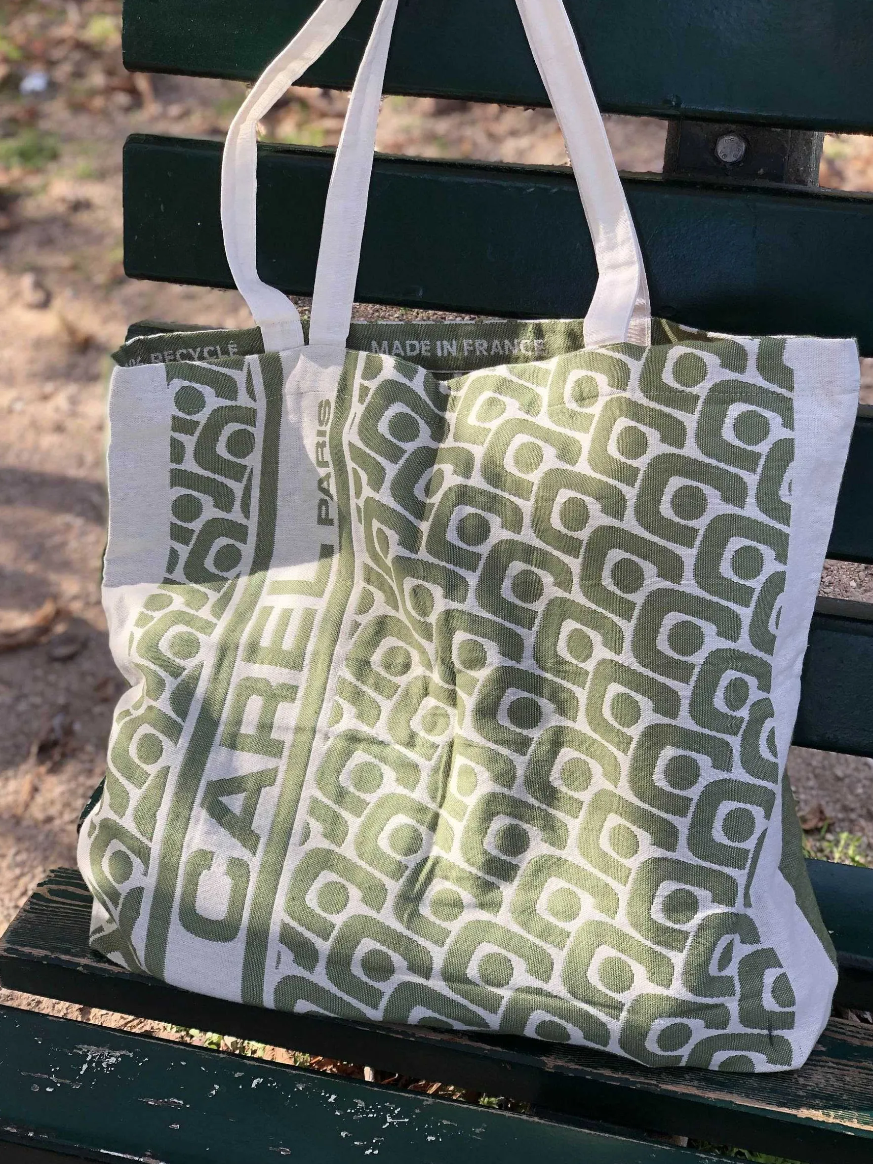 Carel Accessoires>Kaki Draagtas Met Monogram En Jacquardweefsel