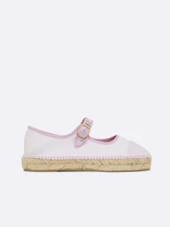 Carel Espadrilles>Lila Stof Mary Janes Espadrilles