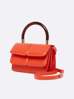 Carel Tassen>Oranje Upcycled Lederen Handtas