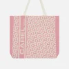 Carel Accessoires>Roze Draagtas Met Monogram En Jacquardweefsel