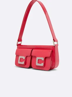 Carel Tassen>Roze Upcycled Lakleren Tas