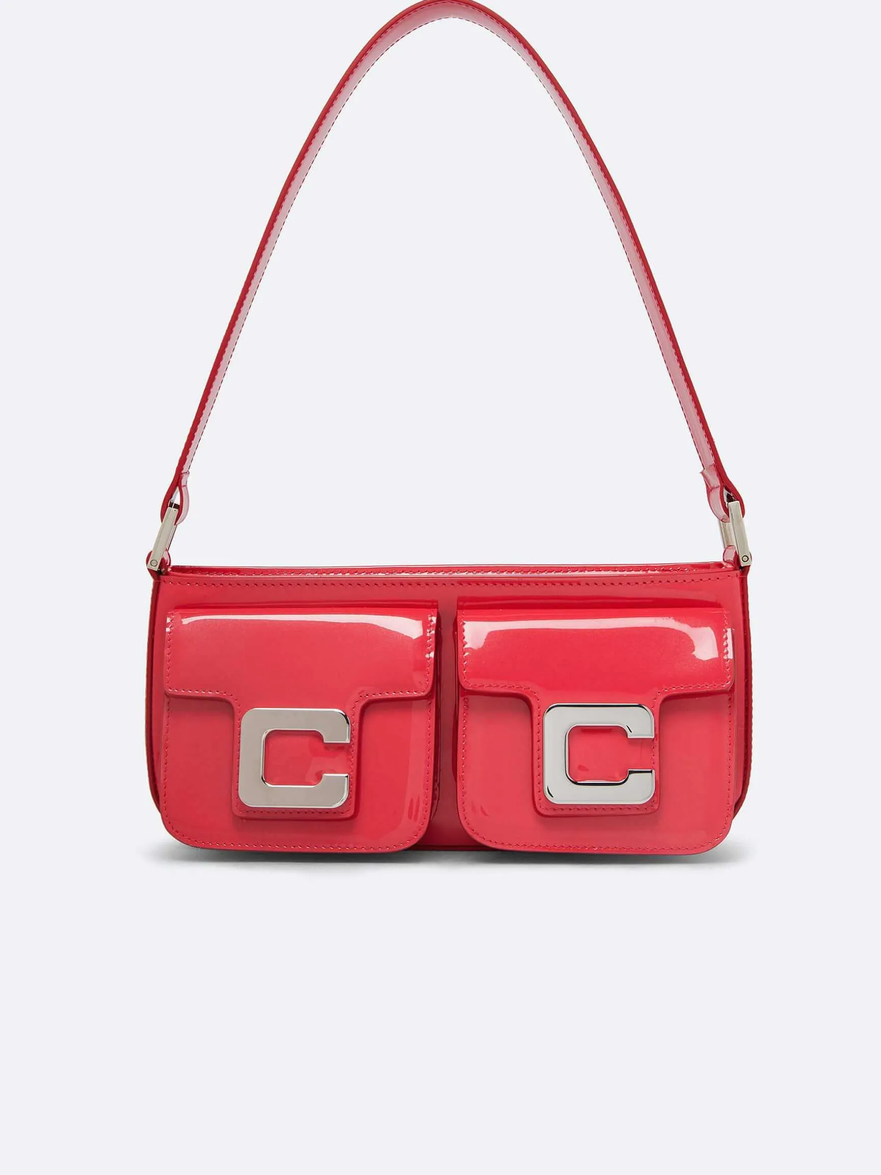 Carel Tassen>Roze Upcycled Lakleren Tas