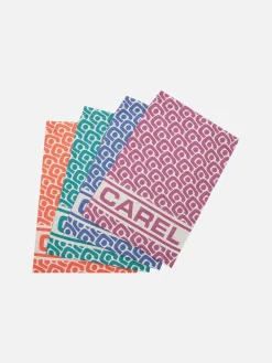 Carel Accessoires>Smaragdgroene Jacquardgeweven Reisschoenentas