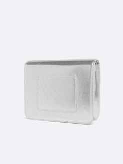 Carel Tassen>Zilveren Leren Tas Met Relief
