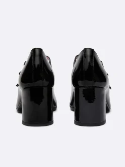 Carel Maria Janes>Zwart Lakleer Mary Janes Pumps