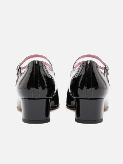 Carel Maria Janes>Zwart Lakleer Mary Janes Pumps