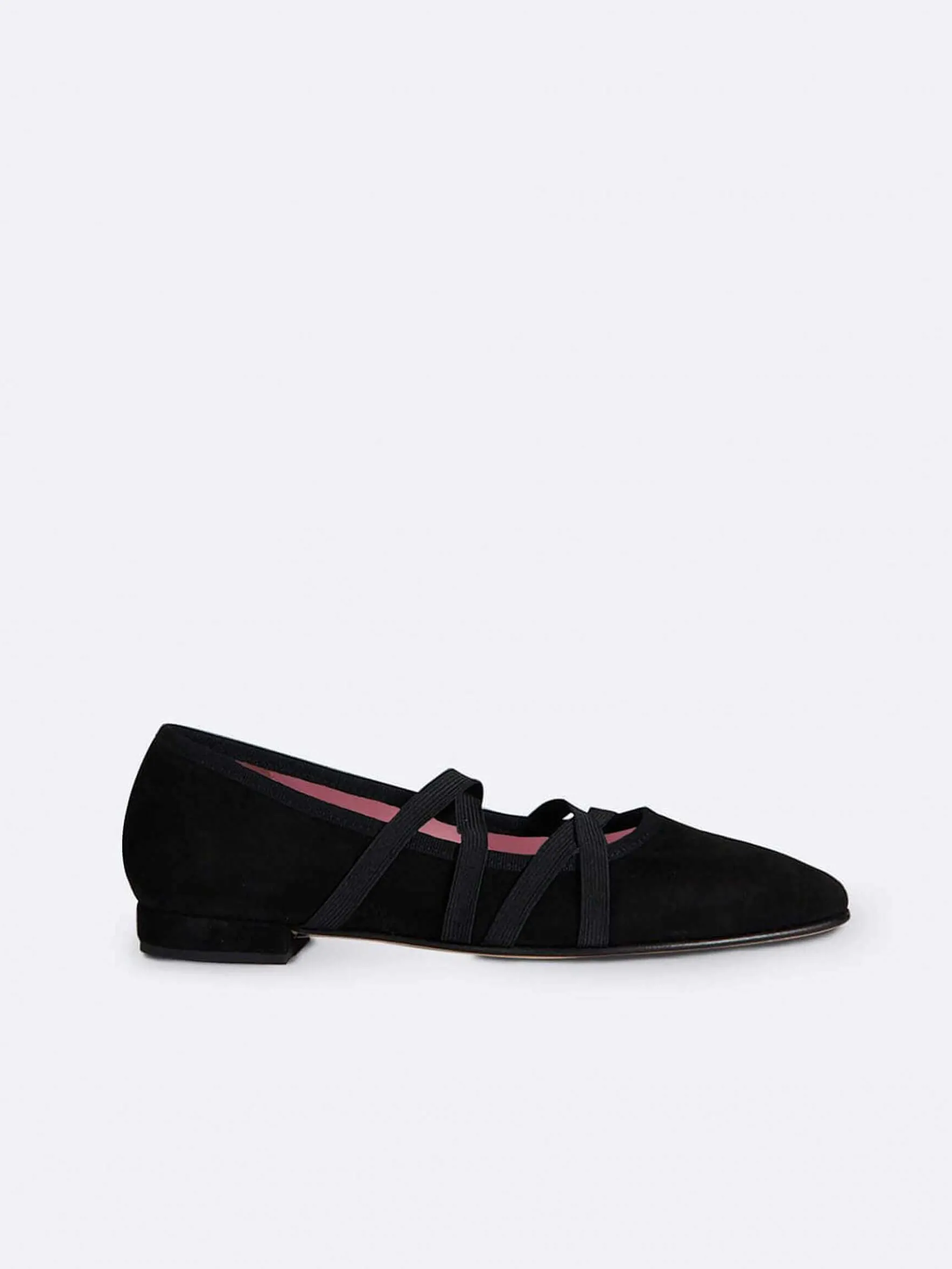 Carel Ballerina'S>Zwarte Suede Ballerina'S