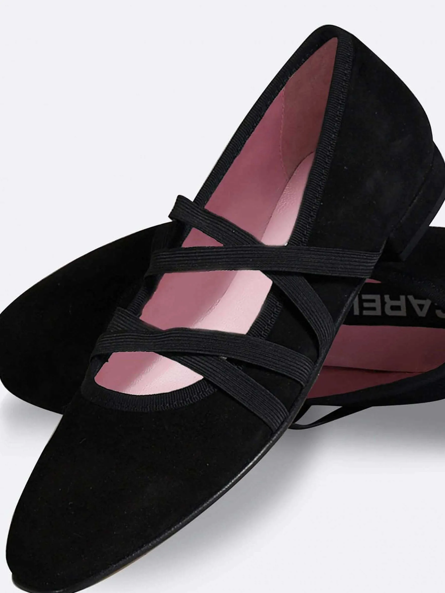 Carel Ballerina'S>Zwarte Suede Ballerina'S