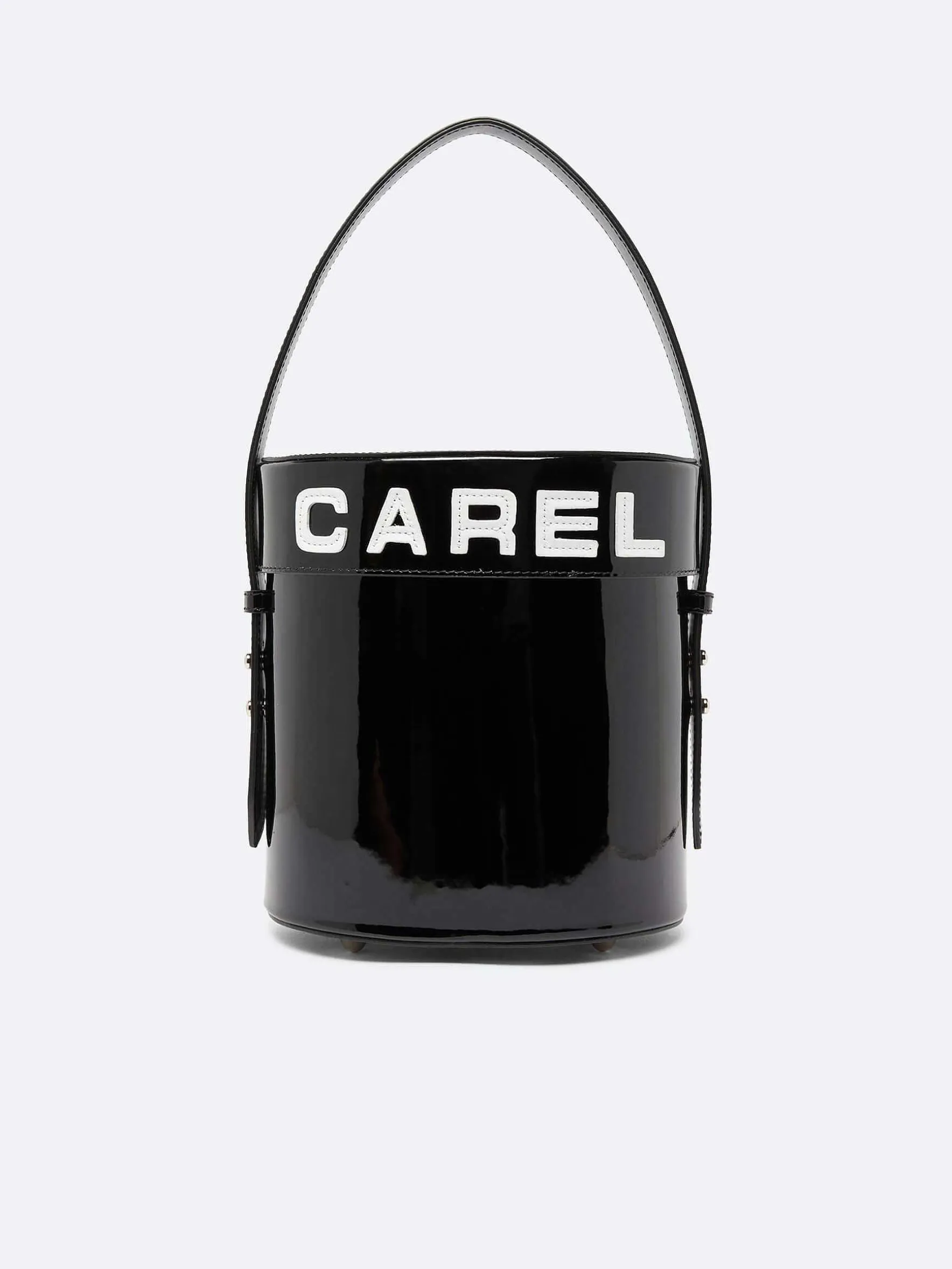 Carel Tassen>Zwart-Wit Lakleren Emmertas