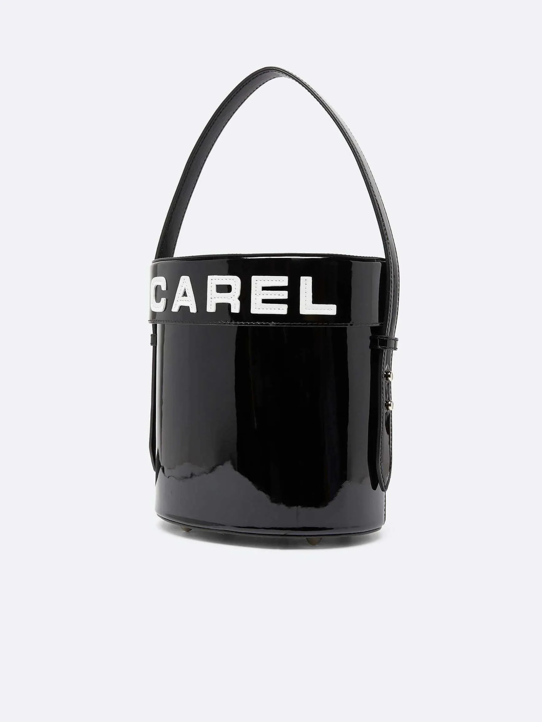 Carel Tassen>Zwart-Wit Lakleren Emmertas